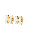 Mini Pop H Earrings Gold Gold Blanc - HERMES - BALAAN 1