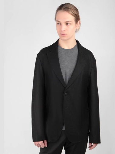 Compressed wool processed minimal blazer - ARMANI COLLEZIONI - BALAAN 1