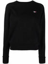 Tricolor Fox Patch Adjusted Sweatshirt Black - MAISON KITSUNE - BALAAN 2