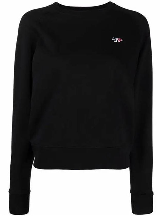 Tricolor Fox Patch Adjusted Sweatshirt Black - MAISON KITSUNE - BALAAN 2