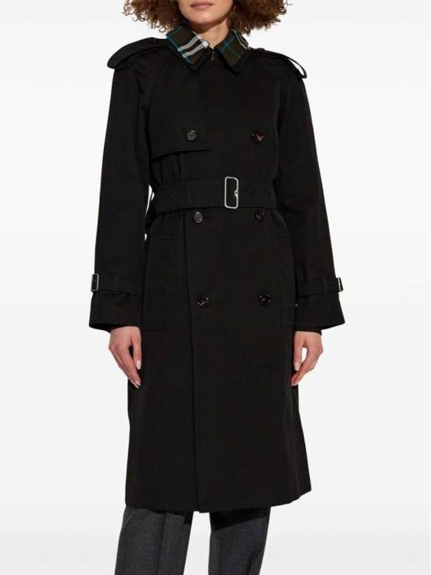 Detachable Collar Trench Coat Black - BURBERRY - BALAAN 6