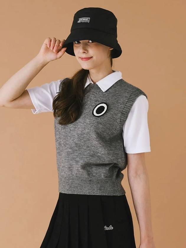 Crew neck knit vest GRAY - MONBIRDIE GOLF - BALAAN 2