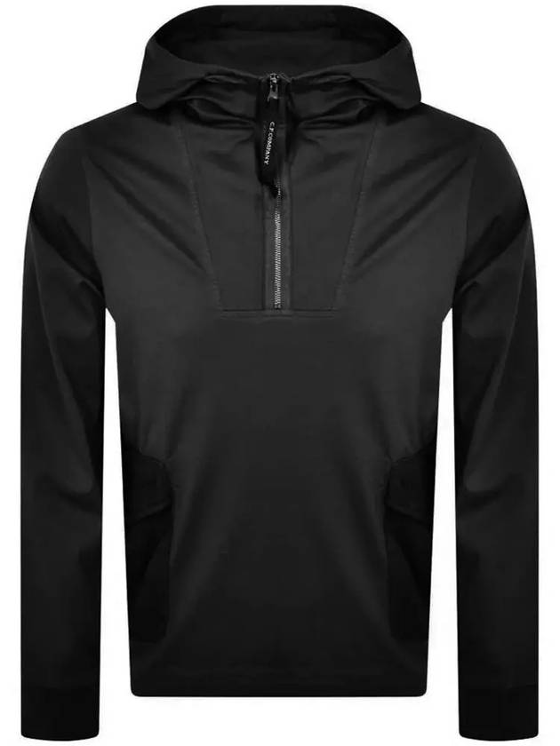 Goggle Side Pocket Half Zip Up Hoodie Black - CP COMPANY - BALAAN 3