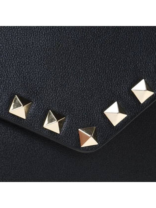 Envelope Rockstud Clutch Bag Black - VALENTINO - BALAAN 10