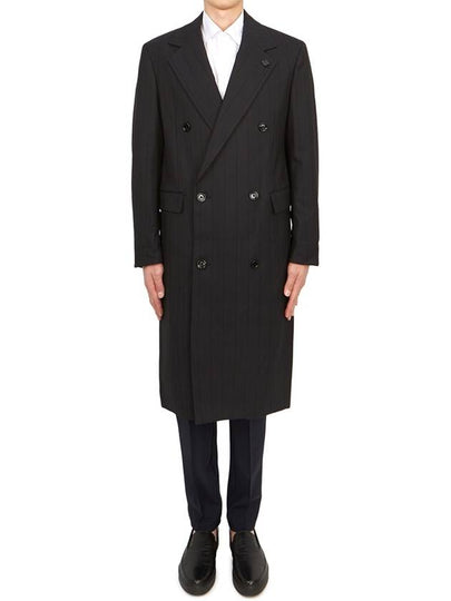 Men's Button Double Coat Black - RVR LARDINI - BALAAN 2