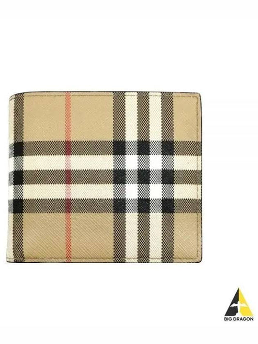 Vintage Check Half Wallet Beige - BURBERRY - BALAAN 2