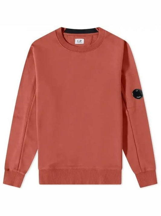 Men's Lens Wappen Diagonal Sweatshirt Orange - CP COMPANY - BALAAN 1