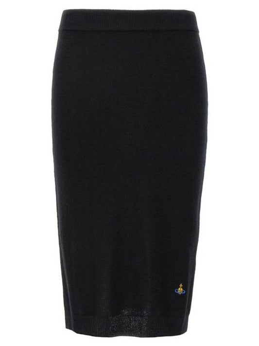 Bea Embroidered Pencil Skirt Black - VIVIENNE WESTWOOD - BALAAN 1