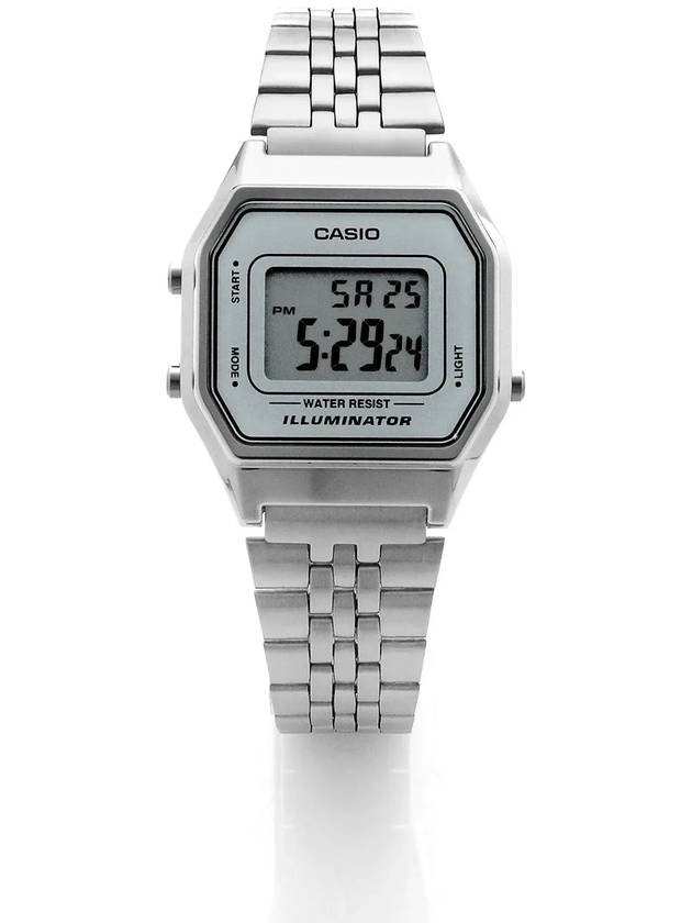 LA680WA 7DF 7 Digital Square Vintage Retro Metal Watch - CASIO - BALAAN 4