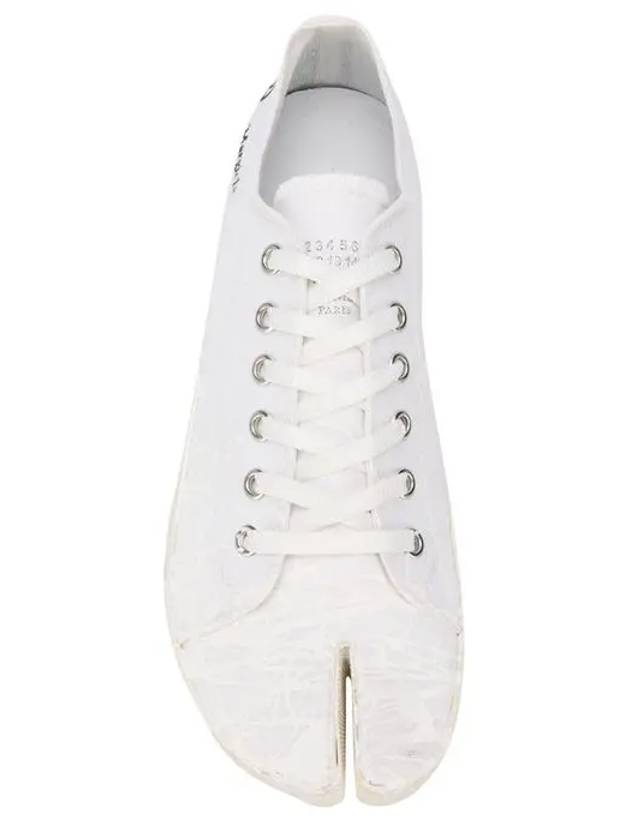 Men's Painted Tabi Stitch Tabi Low Top Sneakers White - MAISON MARGIELA - BALAAN 5