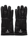 ORB Silver Logo Gloves Black - VIVIENNE WESTWOOD - BALAAN 2