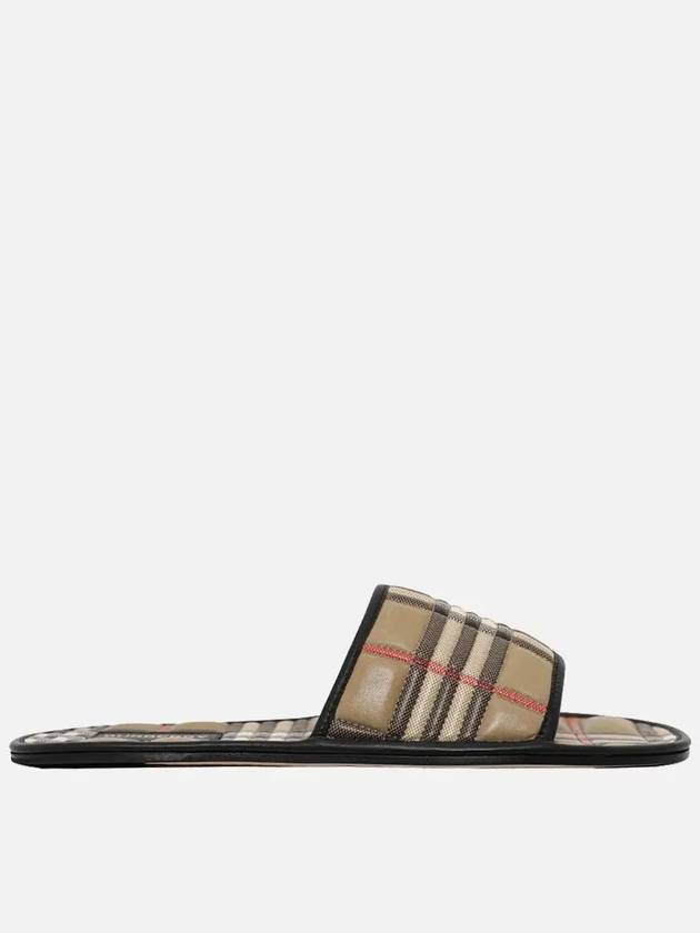 Check Quilted Slippers Beige - BURBERRY - BALAAN 4