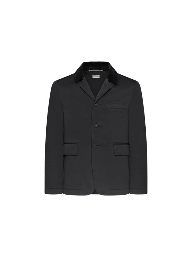 Cotton Twill Cutaway Jacket Black - THOM BROWNE - BALAAN 2