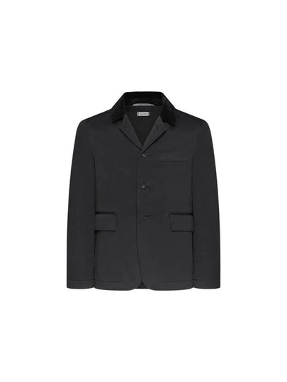 Cotton Twill Cutaway Jacket Black - THOM BROWNE - BALAAN 2