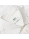 Embroidered Logo Cotton Long Sleeve Shirt White - KENZO - BALAAN 6