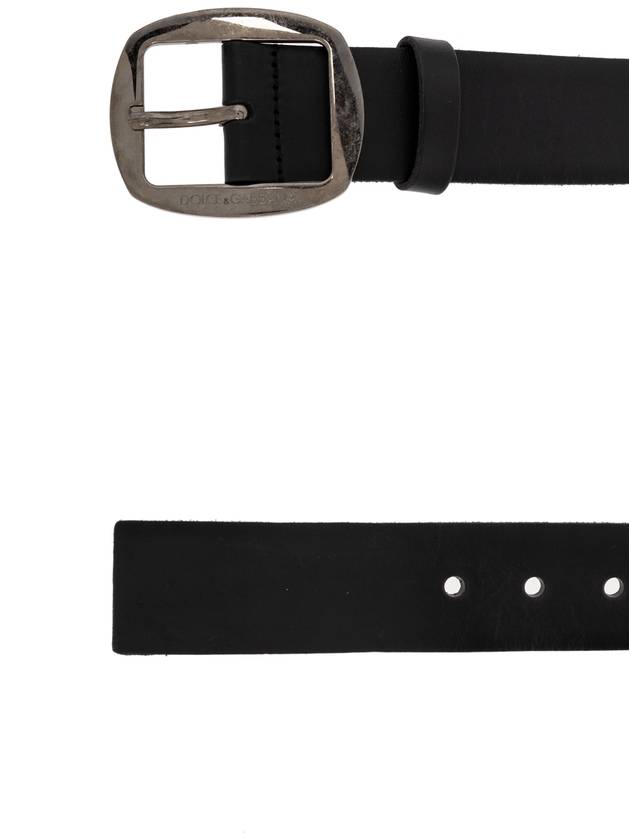 Dolce & Gabbana Leather Belt, Men's, Black - DOLCE&GABBANA - BALAAN 4