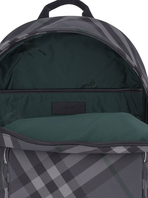 Grid Check Backpack Charcoal - BURBERRY - BALAAN 5