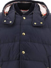 Downfilled Nylon 4-Bar Bomber Padding Navy - THOM BROWNE - BALAAN 4