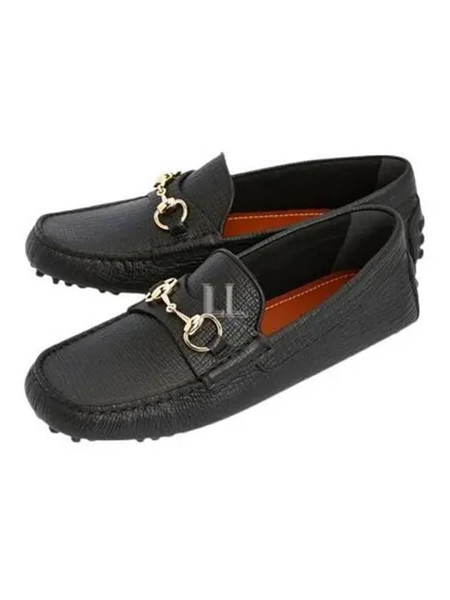 Men's Horsebit Leather Driving Loafers Black - GUCCI - BALAAN 2