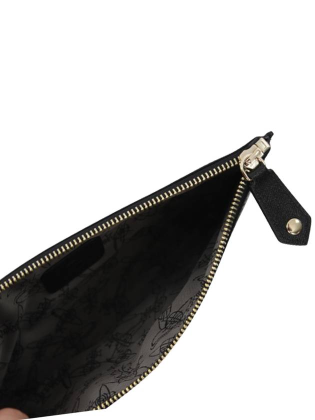 Leather Zipper Clutch Bag Black - VIVIENNE WESTWOOD - BALAAN 8