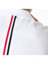 Men's Cotton Pique Center Bag Striped Short Sleeve Polo Shirt White - THOM BROWNE - BALAAN 6