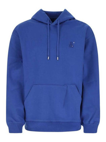 Embroidered Logo Hoodie Blue - ADER ERROR - BALAAN 1