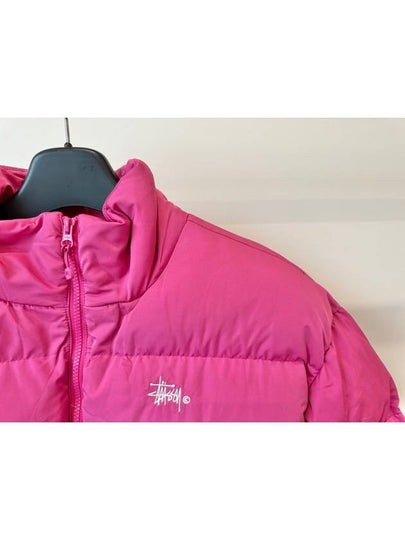 AU Australia Graffiti Crop Puffer Padded Jacket ST1M0304 Bubble Pink WOMENS - STUSSY - BALAAN 2