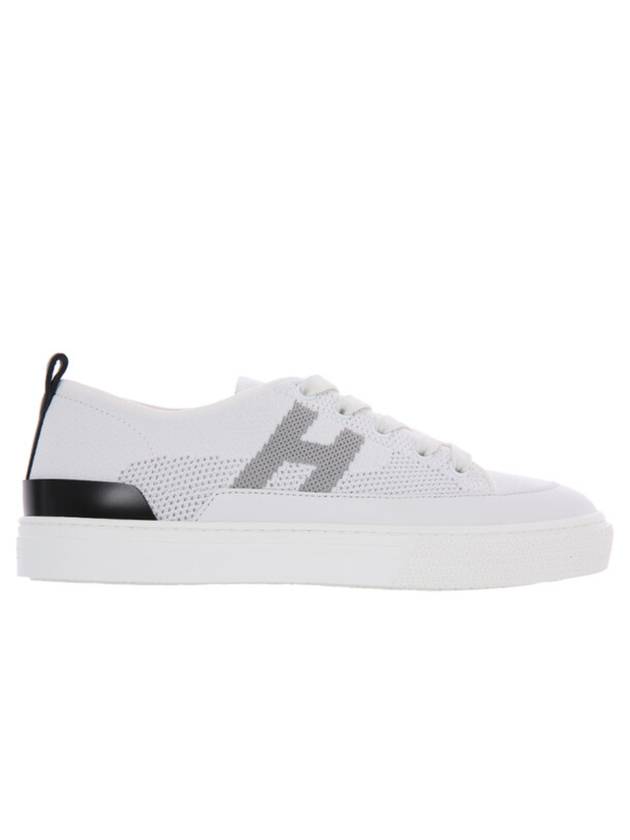 Deep Knit Calfskin Low Top Sneakers Blanc - HERMES - BALAAN 1