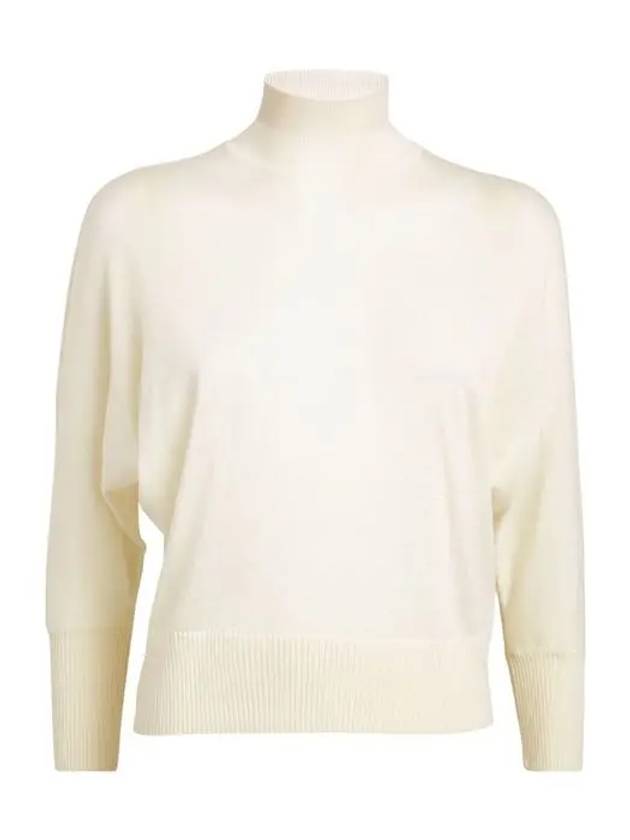 Women's Talea Virgin Wool Turtleneck White - MAX MARA - BALAAN 4