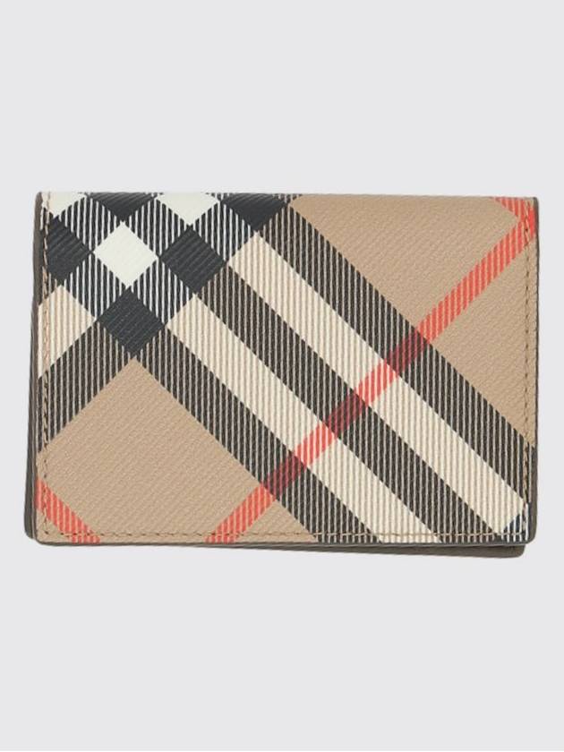 Check Folding Card Wallet Beige - BURBERRY - BALAAN 2