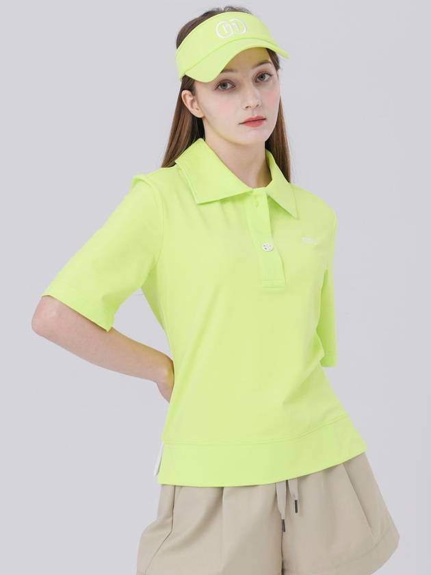 Ice Cool Loose Fit Three-quarter Sleeve Lime T-shirt DO3242TS80 - DOYOUKNOWMC GOLF WEAR - BALAAN 2