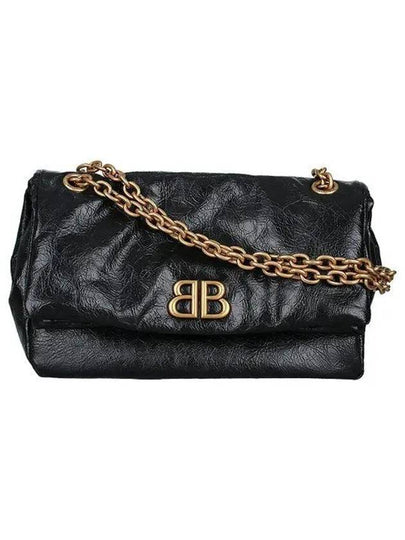 Monaco Small Chain Shoulder Bag Black - BALENCIAGA - BALAAN 2