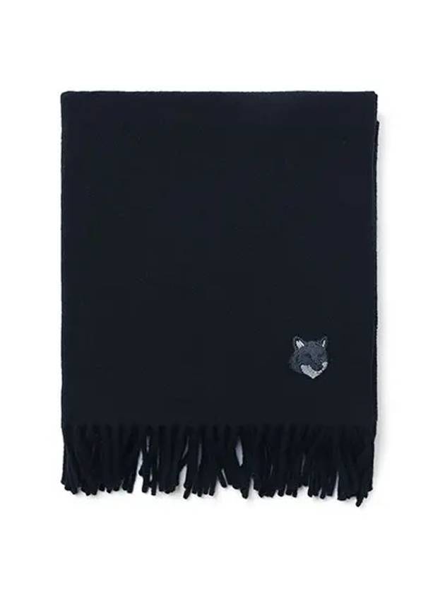 Wool Fox Head Muffler Navy - MAISON KITSUNE - BALAAN 5