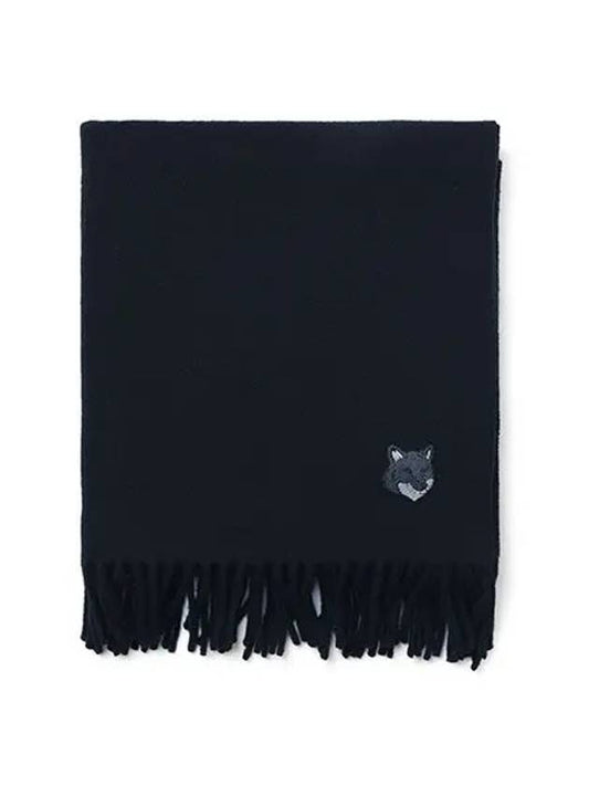 Wool Fox Head Muffler Navy - MAISON KITSUNE - BALAAN 2