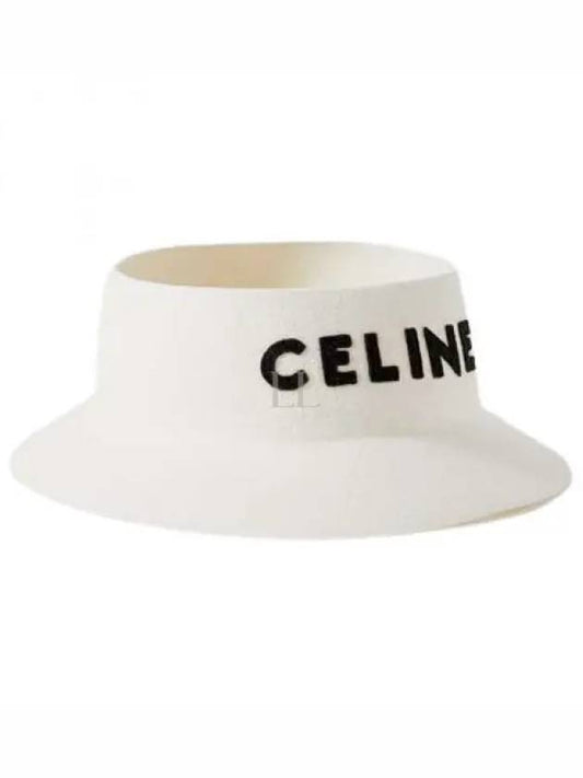 Cloche Hat In Felt 2AUV3749Q 010W - CELINE - BALAAN 1