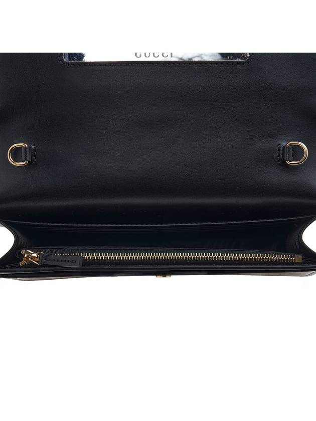 Matelasse Chain Half Wallet Black - GUCCI - BALAAN 11