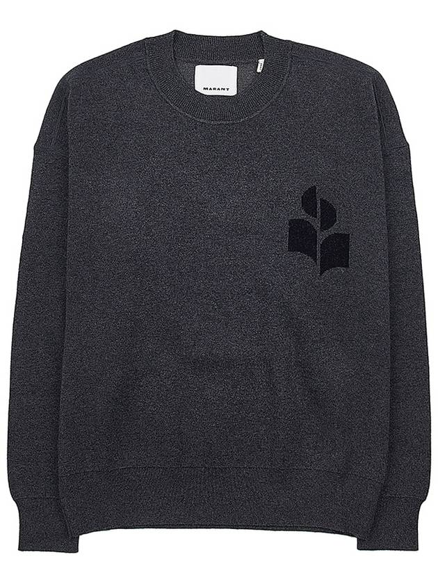 Ateley Logo Cotton Sweatshirt Dark Grey - ISABEL MARANT - BALAAN 11