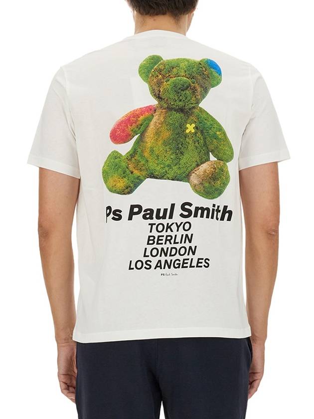 Teddy Bear Print Short Sleeve T-Shirt White - PAUL SMITH - BALAAN 4