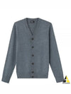 Samuel V-Neck Wool Cardigan Dark Grey - A.P.C. - BALAAN 2