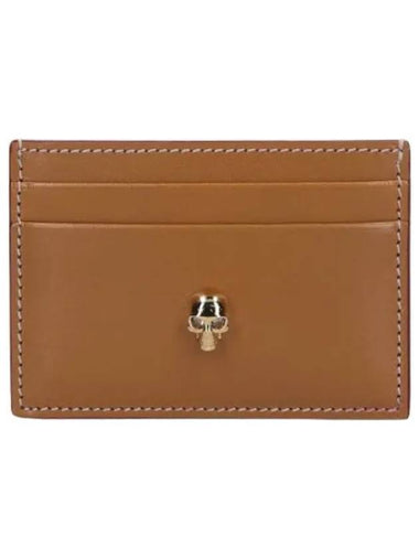 skull card holder brown - ALEXANDER MCQUEEN - BALAAN 1