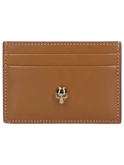 Skull Embellished Card Wallet Brown - ALEXANDER MCQUEEN - BALAAN 2