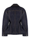 Metallic Denim Jacket Blue - BOTTEGA VENETA - BALAAN 3