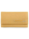 Saffiano Metal Logo Key Holder Yellow - PRADA - BALAAN 3