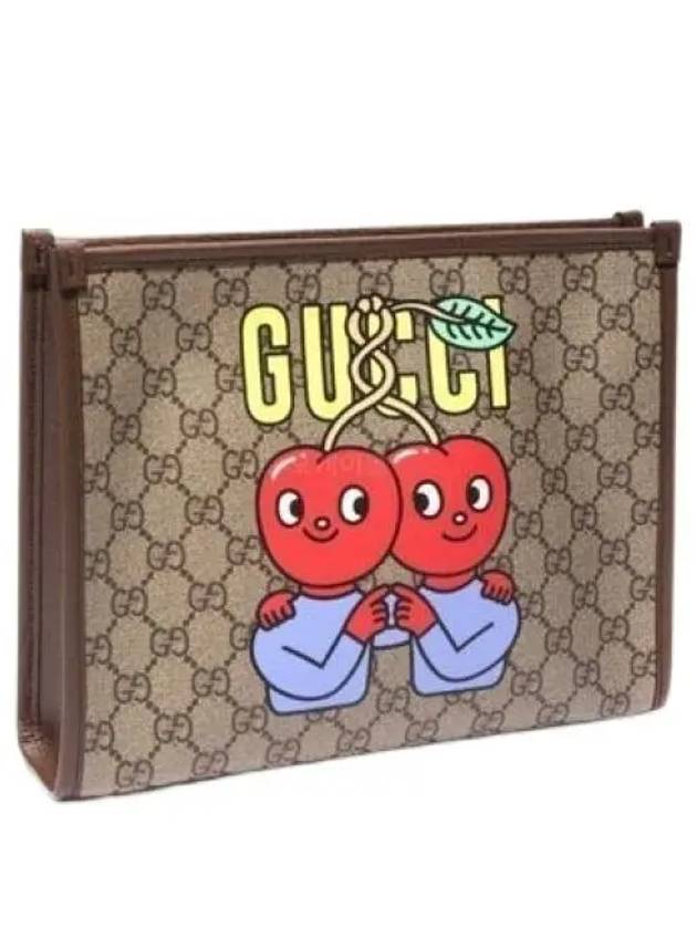 GG Supreme Clutch Bag Beige - GUCCI - BALAAN 2