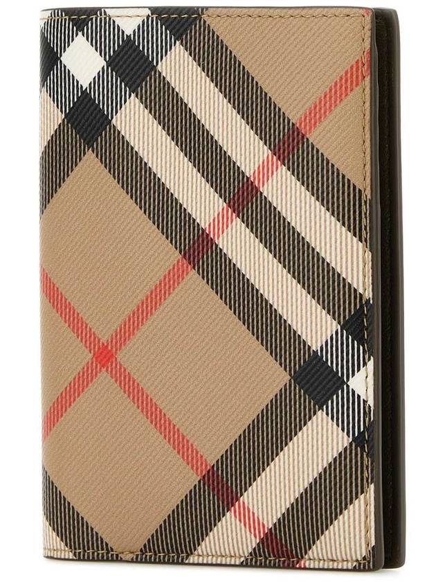 Check Passport Wallet Beige - BURBERRY - BALAAN 3