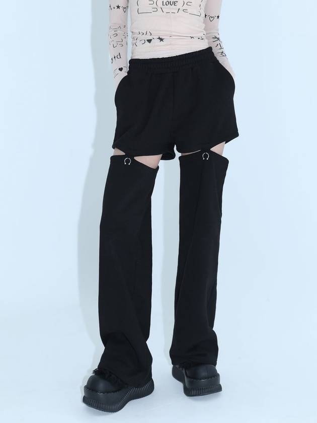 08 piercing cut out pants BLACK - CLUT STUDIO - BALAAN 3