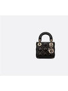 Micro Lady Mini Bag Cannage Lambskin Gold Black - DIOR - BALAAN.