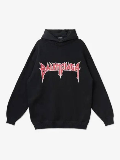 Logo Hoodie Black - BALENCIAGA - BALAAN 2