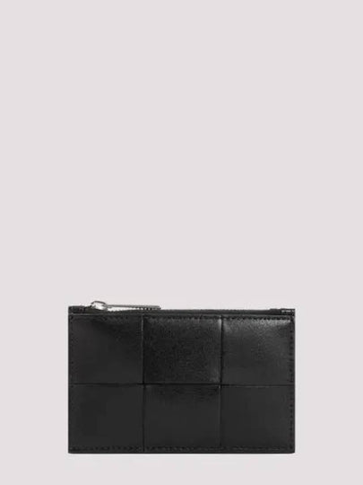 Intrecciato Zipper Card Wallet Black - BOTTEGA VENETA - BALAAN 2