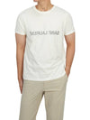 Reverse Logo Print Cotton Short Sleeve T-Shirt White - SAINT LAURENT - BALAAN 6